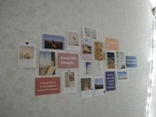 Tarjeta decorativa colorida para decoración de pared, póster pequeño de 15 hojas, chino, inglés, artesanal, adhesivo creativo para fondo, accesorios de fotos