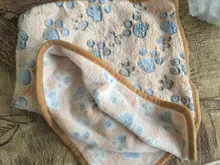 Bonita funda de cama para mascota cálida, pequeña, mediana y grande, pata de toalla, estampado artesanal, gato, vellón para perros, manta suave, suministros de invierno para animales
