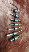 3-10mm vástago redondo revestimiento de titanio de HSS Countersink taladro poco carpintería chaflán aburrido herramienta para trabajar la madera con Hex L-llave