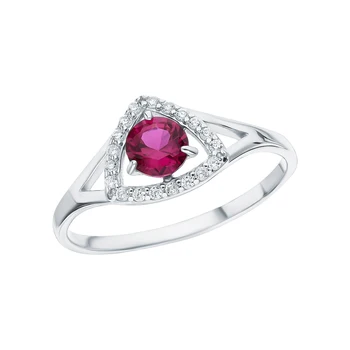 Silver ring with cubic zirconia and rubies synthetic sunlight sample 925
Silver ring with cubic zirconia and rubies synthetic sunlight sample 925