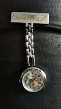 Reloj personalizado grabado con tu nombre, de acero inoxidable Pin de solapa, broche de bolsillo de alta calidad, Fob, reloj de enfermera