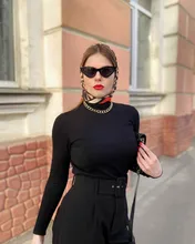 Collar grande de moda para mujer, Gargantilla gruesa de Color dorado y plateado, collares de cadena, joyería de fiesta, 2021