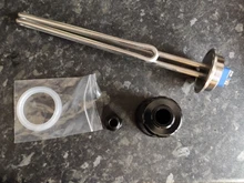 AIICIOO-elemento de calefacción eléctrico de Tres abrazaderas para conducción en líquido, SUS304 OD64mm, 240v, 2.5KW/3.5KW/4.5KW/5.5KW