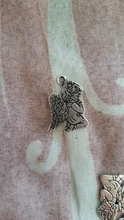 15 unids/lote Ángel plateado plata pulseras encanto colgantes joyería de moda hacer hallazgos DIY hechos a mano encantos I228