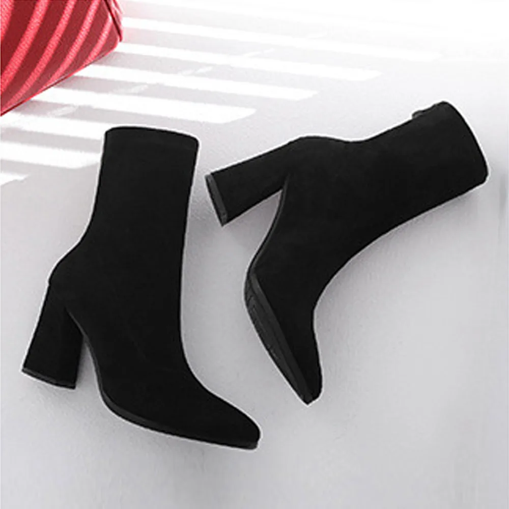 Women Stretch Fabric High Square Heel Pointed Toe Boots Drop Shipping Suitable for outdoor walking, office, leisure, party, etc
Women Stretch Fabric High Square Heel Pointed Toe Boots Drop Shipping Suitable for outdoor walking, office, leisure, party, etc