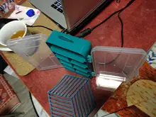 Nuevo 13 redes transparente portátil tornillos caja de almacenamiento doble-lado multifuncional de almacenamiento de plástico herramienta