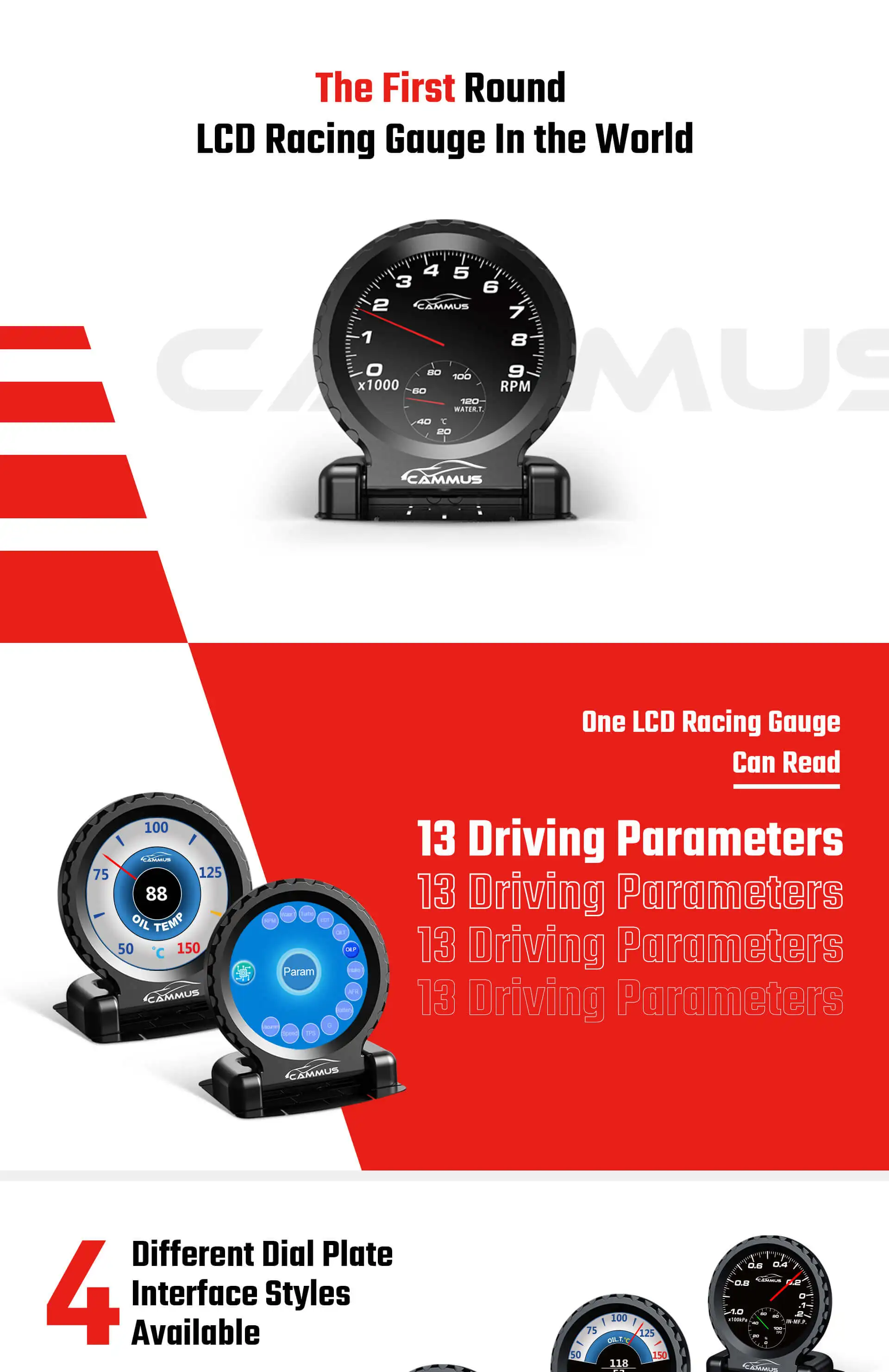 i-Round LCD Racing Gauge Optional 6 Colors 13 in 1 P&P OBD RPM Turbo Water air Oil G-Value Speed Fit For All Car
i-Round LCD Racing Gauge Optional 6 Colors 13 in 1 P&P OBD RPM Turbo Water air Oil G-Value Speed Fit For All Car