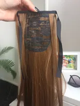Coletas largas y sedosas para mujer, postizo sintético resistente al calor, extensiones de cabello con Clip, cola de caballo