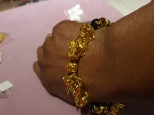 Colgante Pixiu collar a la riqueza y la buena suerte encanto collar Feng Shui chino fe obsidiana collares de cuentas