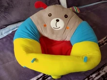 Funda de asiento de soporte para sofá de bebé, cojín de felpa para silla de bebé con dibujos animados