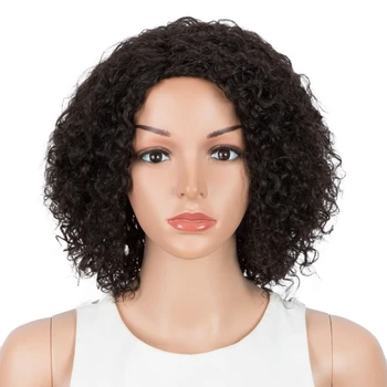 

Kinky Curl Human Hair Wigs For Black Women 150% Density Remy Brazilian Full Curly Human Hair Wigs Cheap Curly Bob Wigs Allure