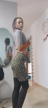 Mallas Push Up de malla para mujer, Leggings de cintura alta, Sexy, con estampado de leopardo, transpirables, hasta el tobillo