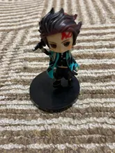 6 unids/set Anime demonio asesino Kimetsu No Yaiba figura Q Posket Kamado Tanjirou Kamado Nezuko Agatsuma juguetes 6cm