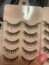 Pestañas postizas largas y gruesas, naturales, hechas a mano, pestañas postizas entrecruzadas, extensión de pestañas blandas, herramientas de maquillaje de belleza, 5 pares