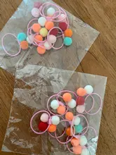 10 Uds nueva princesa Color de la bola elástica cintas del pelo para bebés tocado pelo de los niños cuerdas accesorios para el cabello niñas