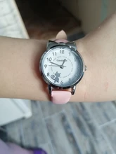 Reloj de pulsera de cuarzo con diseño de gato negro para niños y estudiantes, cronógrafo de cuero, color rosa, regalo para niñas