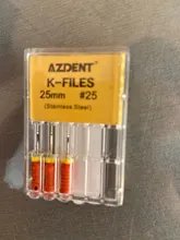 Limas de acero inoxidable K / D / H para uso manual, Material Dental de Canal radicular de 25mm