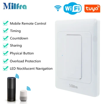 Remote Light Switch for LED Bulbs Incandescent Lamps US AU Standard,one gang,two three gangs,Alexa Google Home TUYA APP Control 
Remote Light Switch for LED Bulbs Incandescent Lamps US AU Standard,one gang,two three gangs,Alexa Google Home TUYA APP Control