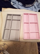 Mordoa-organizador de pendientes de ante y terciopelo rosa, soporte para presentación de joyería, estante, plato de muestra, caja de joyería de moda