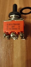 Miniature Switch-Cap Toggle-Switches Waterproof 15A/250V E-TEN1322 1PCS Orange On-Off-On