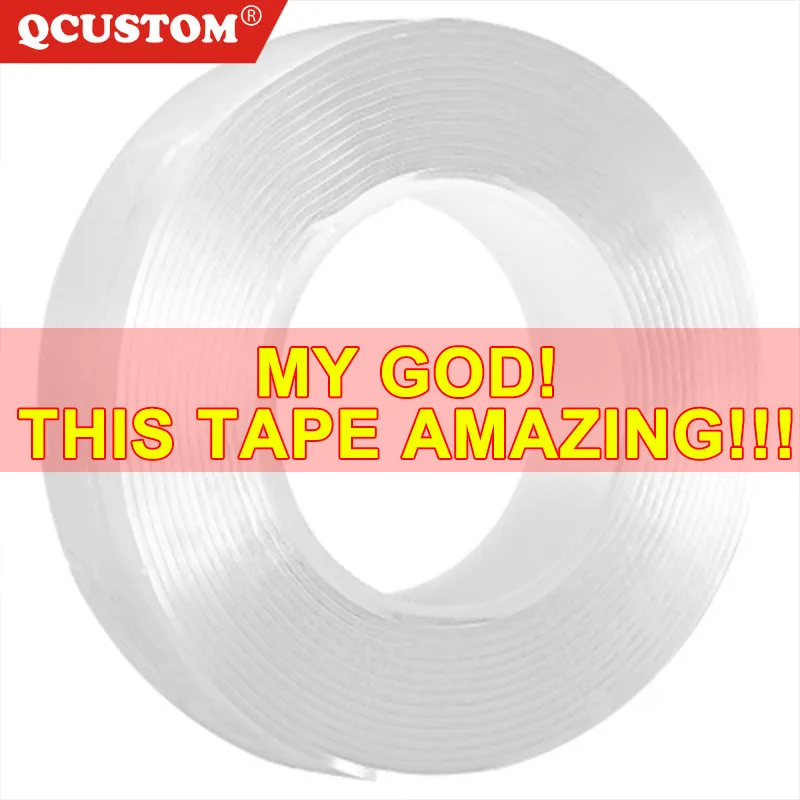 QCUSTOM Magic Tape Adhesive Sticky Traceless Double-Sidedr Tape Nano Acrylic Strong Reusable Gel Glue Gadget Removable Flexible
QCUSTOM Magic Tape Adhesive Sticky Traceless Double-Sidedr Tape Nano Acrylic Strong Reusable Gel Glue Gadget Removable Flexible