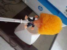 Toilet-Brush-Holder Donald Wc-Accessories Trump-Head Bath Silicone Yellow for Funny Practical