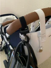 Colgador de bolsas para el carrito del bebé, accesorio para el coche del niño para colgar o cargar maletines o bolsas con rotación de 360 grados por 2 unidades