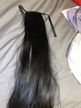 WTB-coleta sintética superlarga y Lisa, coleta con cordón, pinzas de fibra de alta temperatura, extensiones de cabello, cola de caballo