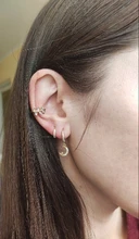 Pendiente de Clip de hoja de oro para mujer, sin Piercing, Puck Rock, Vintage, cristal, joyería