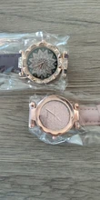 Las mujeres cielo estrellado cielo reloj de lujo de oro rosa diamante Relojes de Cuero ocasionales de las señoras banda de cuarzo reloj de pulsera mujer reloj zegarek damski