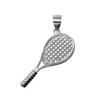 Pendant 925 Sterling silver m Rhodium shovel paddle racket 25mm. Unisex 
Pendant 925 Sterling silver m Rhodium shovel paddle racket 25mm. Unisex