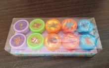 10 unids/set niños sellos animales de dibujos animados de frutas niños sello Scrapbooking sello DIY Scrapbook de dibujos animados Stamper juguetes ZXH