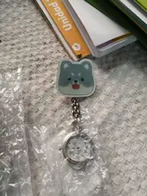 Reloj de bolsillo de cuarzo con dibujos animados para mujer, colgante con Clip para enfermera, Doctor, relojes para regalo médico