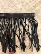 Tassels-Skirt Clubwear Fringe Rock-Costume Body-Harness Punk Faux-Leather Halloween High-Waist