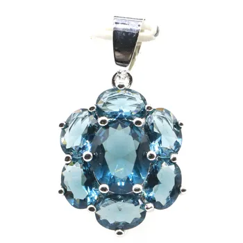 27x17mm Elegant Created London Blue Topaz Pink Kunzite Gift For Sister Silver Pendant
27x17mm Elegant Created London Blue Topaz Pink Kunzite Gift For Sister Silver Pendant