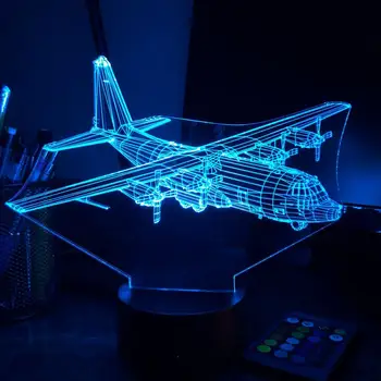 Military C-130 Transport Plane 3D Night Light Optical Illusion LED Lamp Lampara Lighting Creative LED Lamps Bedroom Decor
Military C-130 Transport Plane 3D Night Light Optical Illusion LED Lamp Lampara Lighting Creative LED Lamps Bedroom Decor