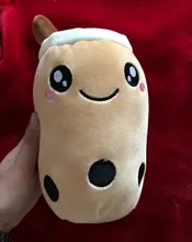 Cojín en forma de taza de té de burbujas para niños, vaso de té de perlas de peluche de 25-70cm