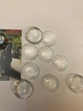 LFPU 10 Uds de vidrio de 25mm cabujón de accesorios de joyería en blanco Base para camafeo bandejas biseles de la joyería de moda DIY hacer