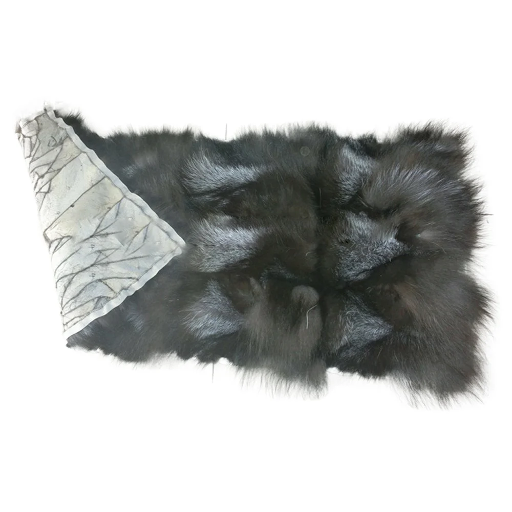 

Silver Fox Fur blanket / Fox Fur Skin rug / real Fur Plate