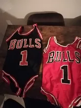 Bikini deportivo de una pieza para mujer, traje de baño rojo con eslogan, 2 colores, 2018