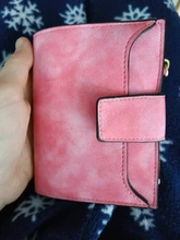 Cartera de cuero con broche para mujer, monedero pequeño y delgado, tarjetero, billetera y cartera de diseñador de marca de lujo, 2021