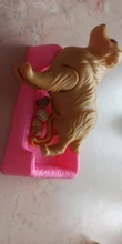 Barbies articulados de 11,5 pulgadas para niños, mascota que da nacimiento a cachorro, madre, 3 cachorros y perrera, accesorios de muñeca, juguete educativo gif