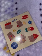 Mohamm-pegatina decorativa de PVC para Colegio estacionario tela creativa, oso de travestis, bonitos dibujos animados, serie, suministros, 1 Uds.