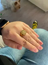 Anillo de acero inoxidable personalizado para mujer, sello de letra con parte superior redonda gruesa, Punk, joyería de moda