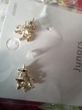 Pendientes de unicornio con tuerca para mujer, aretes de circonia cúbica de oro con diseño de Hada de los animales, joyería para fiesta de cumpleaños