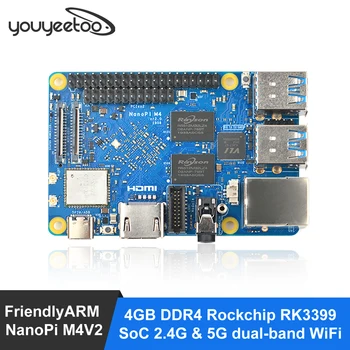 FriendlyARM NanoPi M4V2 4GB DDR4 Rockchip RK3399 SoC 2.4G & 5G dual-band WiFi,Support Android 8.1 Ubuntu, AI and deep learning
FriendlyARM NanoPi M4V2 4GB DDR4 Rockchip RK3399 SoC 2.4G & 5G dual-band WiFi,Support Android 8.1 Ubuntu, AI and deep learning