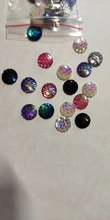 40 piezas 8mm 10mm 12mm Colores mixtos sirena pescado escala plana trasera Diamante de imitación redondo cabujón adorno Scrapbooking manualidades DIY