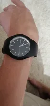 Reloj deportivo Geneva para hombre y mujer, pulsera ultrafina de silicona de Color crema de mujer