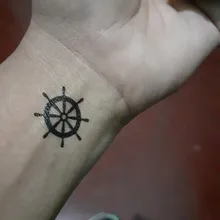 Star Tattoo Sticker Lips Small Sexy Waterproof Cute Body Black Cartoon Women Love Leaf