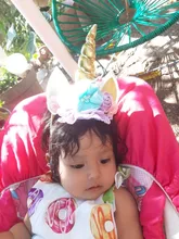 Diadema de cuerno de unicornio para bebé, regalos de cumpleaños para niños, diademas para chicas, suministros de fiesta, accesorios de fotografía recién nacido